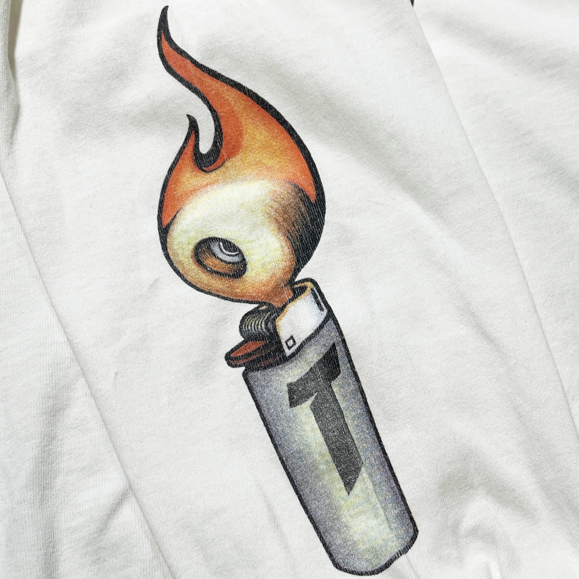 90s〜 FRUIT OF THE LOOM THRASHER L/S T L ディテール 4 プリント拡大 プリントのディテール