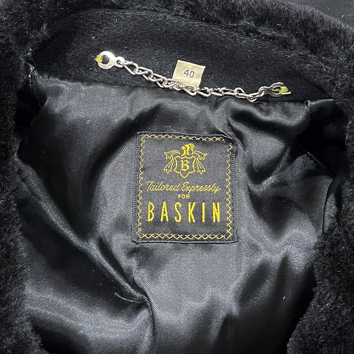 60's〜 BASKIN Gang Coat Black Size (40)