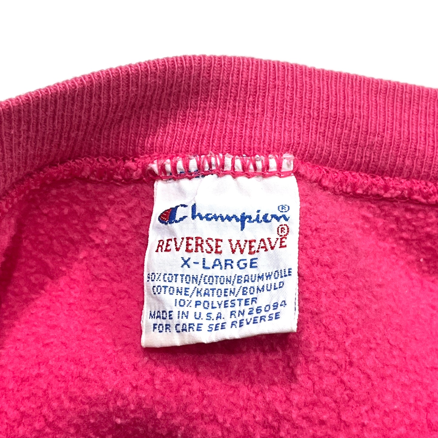 90's Champion R/W Crew Pink Size (XL)