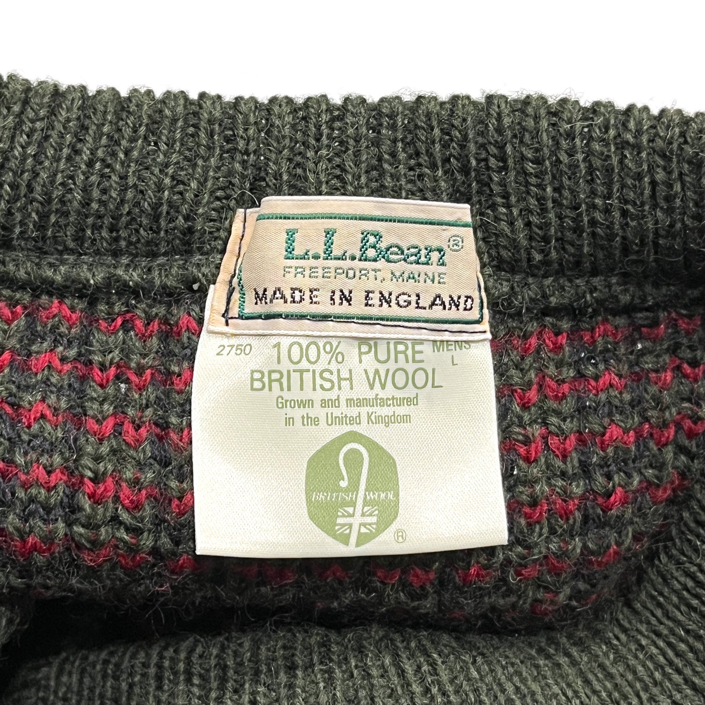 80's L.L.Bean Birds Eye Sweater Size (L)