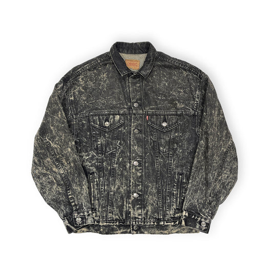 80's Levi's Black Denim JKT Size (XL)