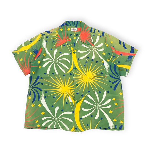 50's CAMPUS HAWAIIAN SH FIRE WORKS Size (M)